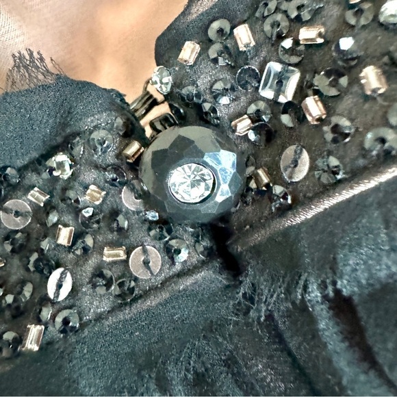 BCBGMaxAzria Lingerie Lace Overlay Dress 4 Black Whimsigoth Fairy Grunge Party‎ - Picture 11 of 14